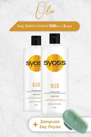 Syoss Oleo Saç Kremi 500 ml x 2 Adet ve Şampuan Fırçası