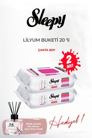 Sleepy 2 adet Lilyum Buketi Islak Havlu 20'li ve ROSIE koku