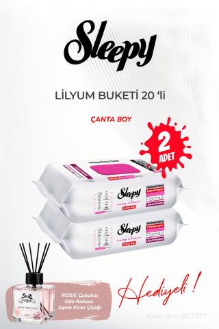 Sleepy 2 adet Lilyum Buketi Islak Havlu 20'li ve ROSIE koku