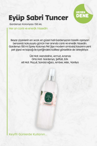 Eyüp Sabri Tuncer 3 Adet Gardenya Kolonyası 150 ml ve ROSIE Temizleme Pamuğu