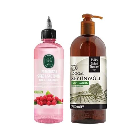 Frambuazlı Sirke & Saç Toniği 500 ml x zeytinyağlı Sıvı Sabun 750 ml