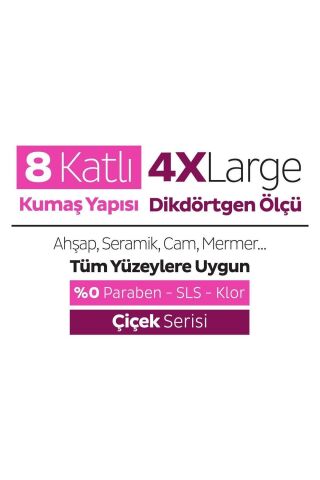 Sleepy Easy Clean Lilyum Buketi Mopa Uyumlu Yer Temizlik Havlusu 6X20 (120 Yaprak)