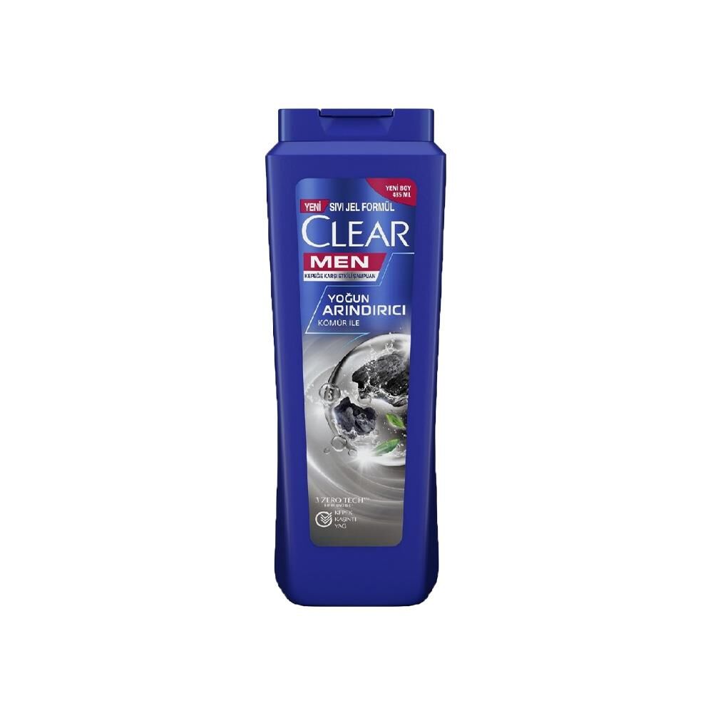 Clear Men Kepeğe Karşı Etkili Şampuan Yoğun Arındırıcı Kömür İle 485 ML