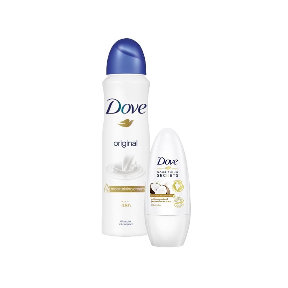 Dove Roll-On Hindistan Cevizi ve Sprey Deodorant Original