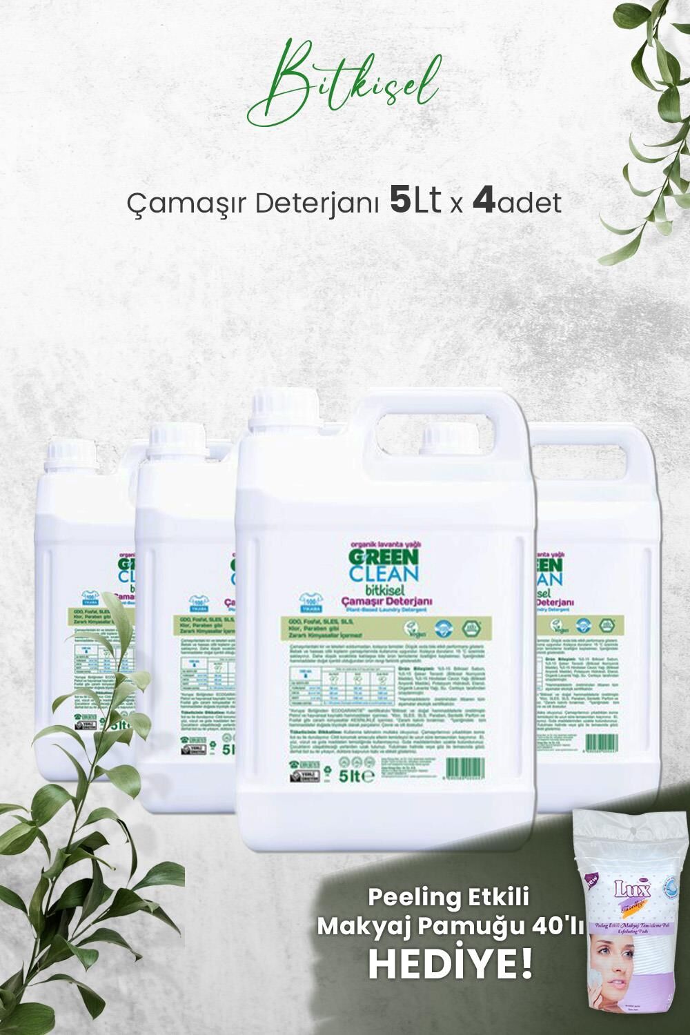 Green Clean Organik Çamaşır Deterjanı 5 Lt x 4 Adet ve Hediyeli