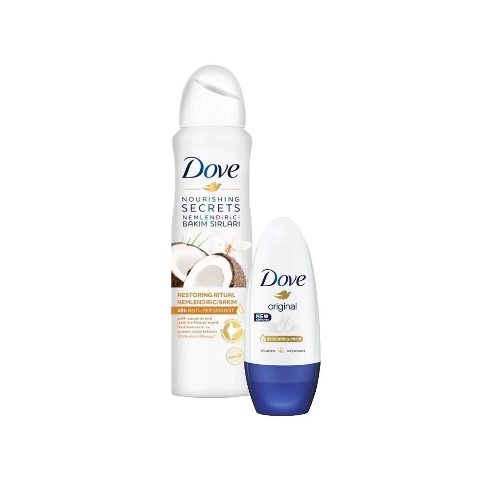 Dove Roll-On Original ve Sprey Deodorant Hindistan Cevizi