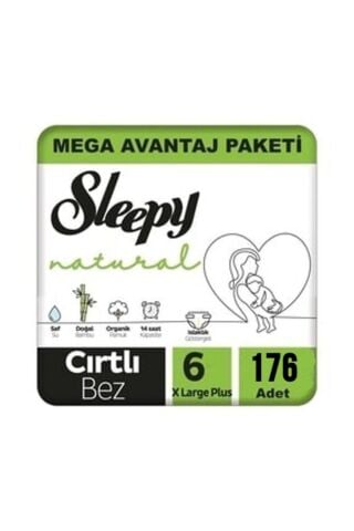 Sleepy Natural Bebek Bezi Mega XL 6 (15-25kg) 88 Adet x 2 Paket