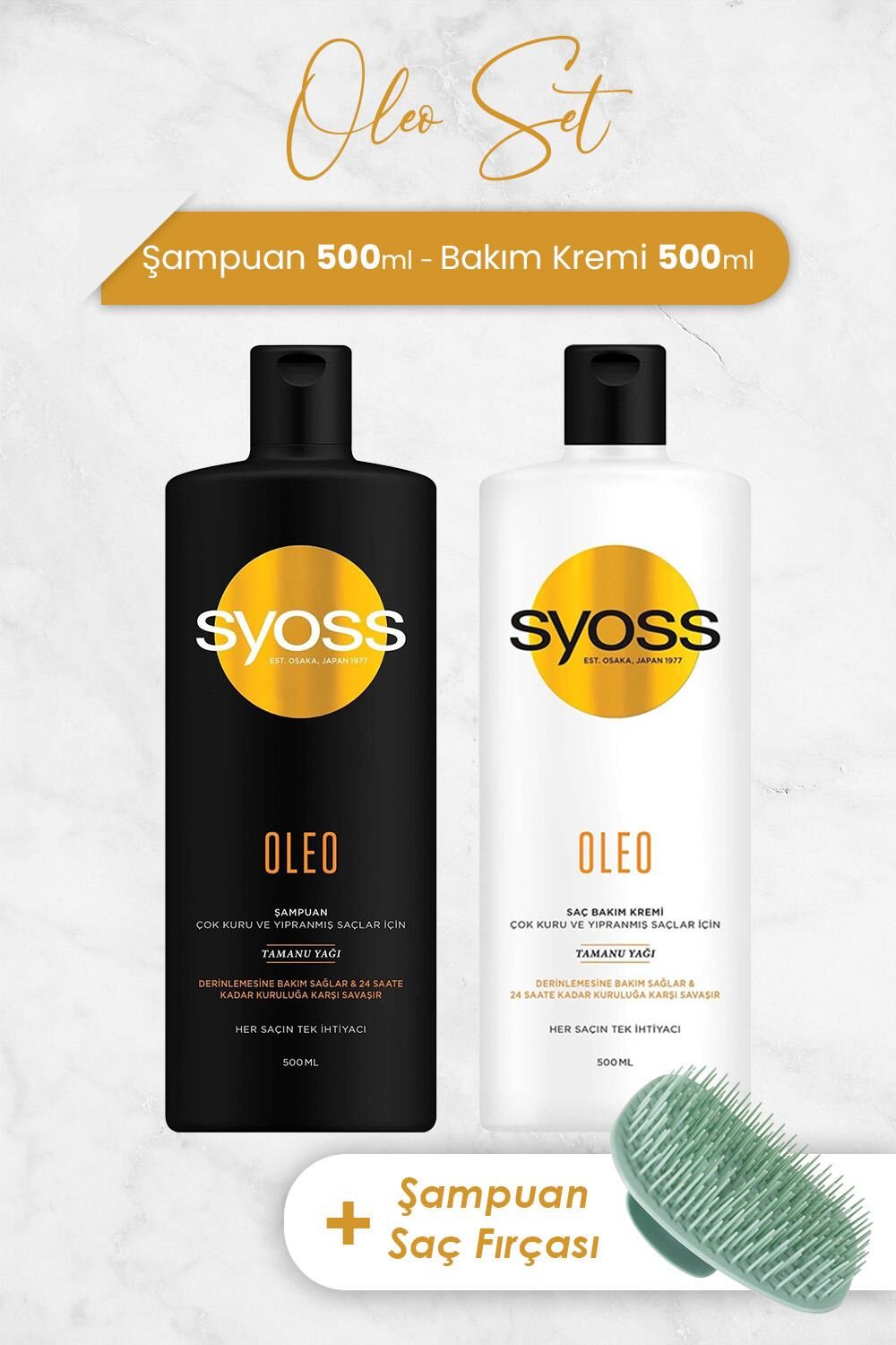 Syoss Oleo Saç Kremi, Saç Kremi 500 ml ve Şampuan Fırçası