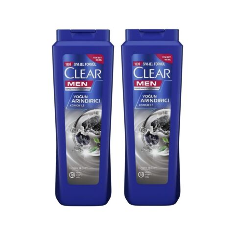 Clear Men Kepeğe Karşı Etkili Şampuan Yoğun Arındırıcı Kömür İle 485 ML x 2