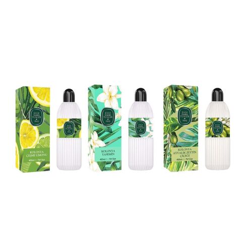 Eyüp Sabri Tuncer Kolonya Çeşme Limonu, Yasemin ve Ayvalık Zeytin Çiçeği Pet Şişe 400 ml