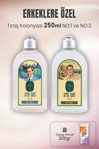 Eyüp Sabri Tuncer Tıraş Kolonyası No:1, No:3 ve Zigzag Pamuk 200 gr