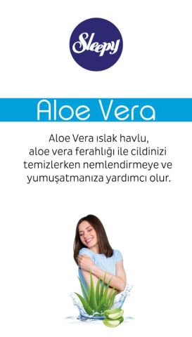 Sleepy 2 adet Aloe Vera Islak Havlu 120'li ve ROSIE