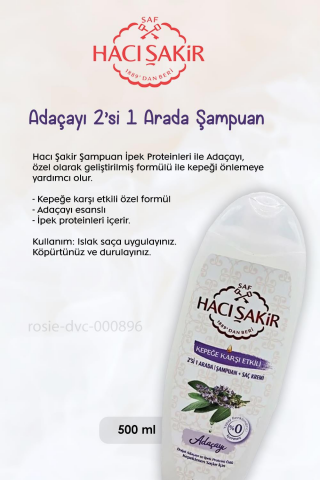 Colgate Diş Macunu Gelişmiş Beyazlık 50 ml,  360 Charcoal Diş Fırçası, H.Şakir Adaçayı Şampuan 500 ml