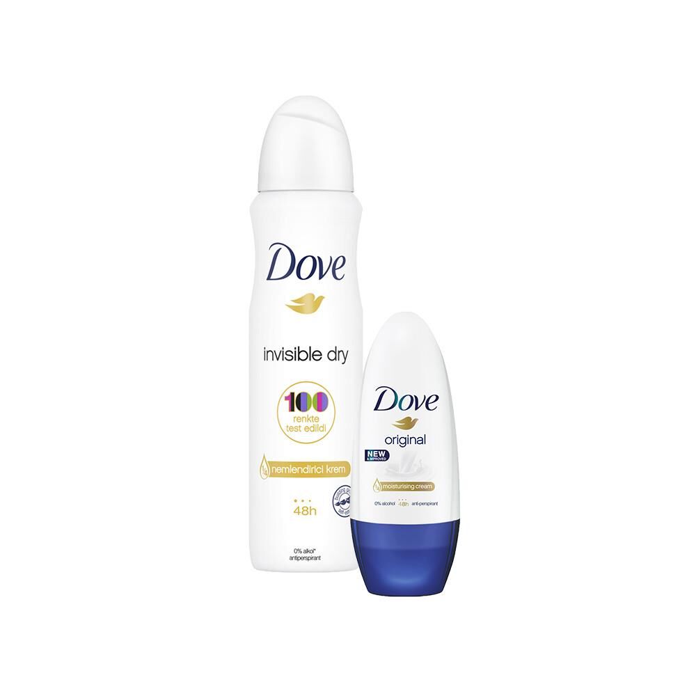 Dove Roll-On Original ve Sprey Deodorant Invisible Dry