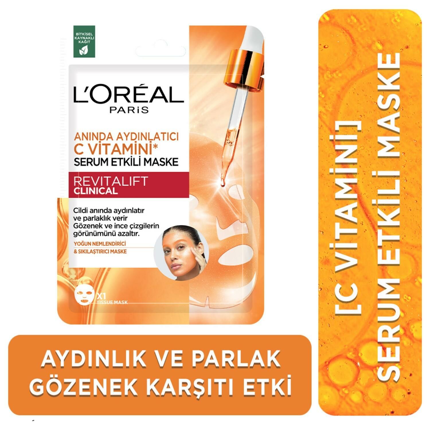 Loreal Paris Aydınlatıcı C Vitamini Serum Etkili Maske