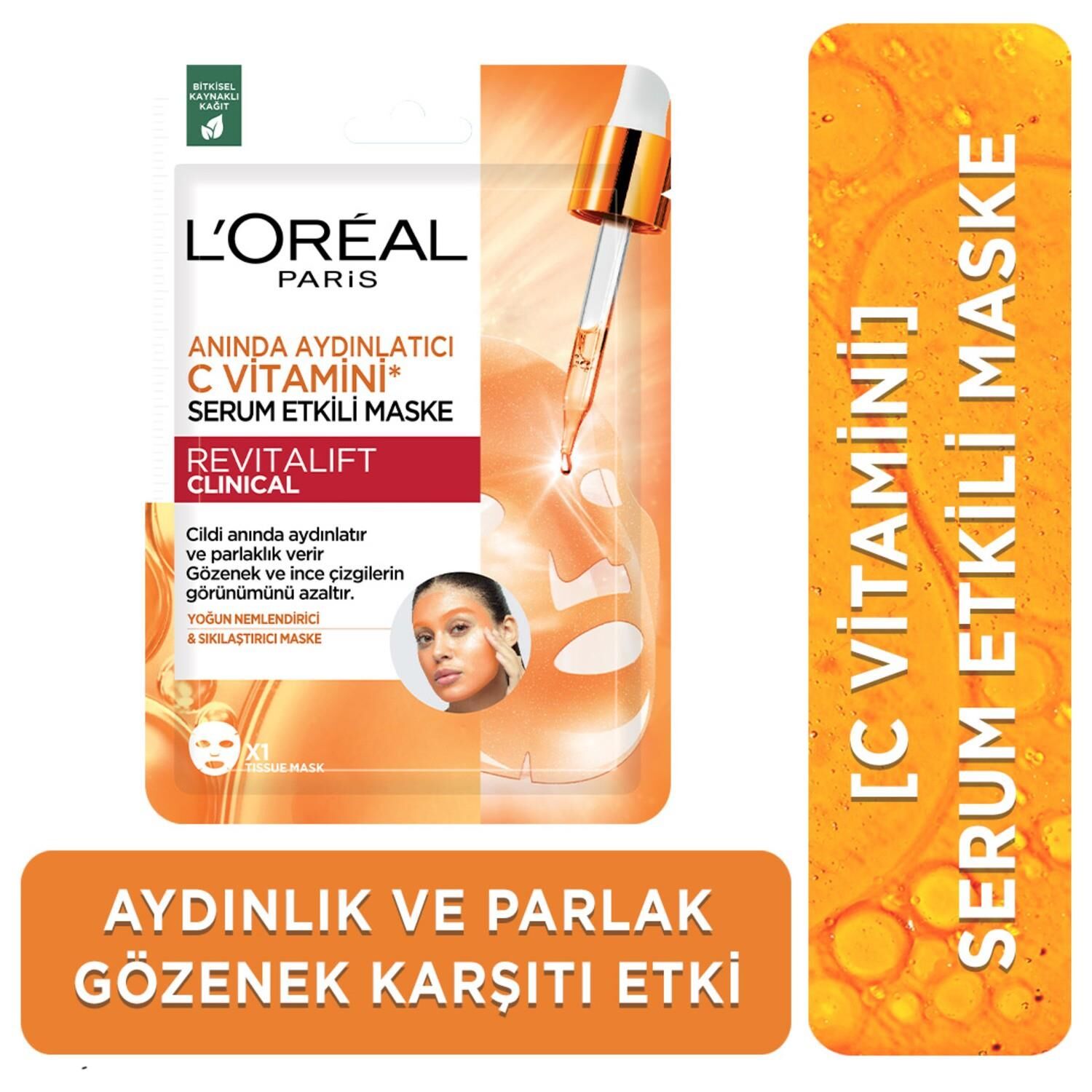 Loreal Paris Aydınlatıcı C Vitamini Serum Etkili Maske