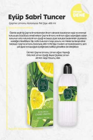Eyüp Sabri Tuncer Çeşme Limonu Kolonyası Pet Şişe 400 ml 3 Adet ve ROSIE 60'lı