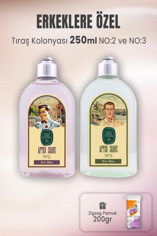Eyüp Sabri Tuncer Tıraş Kolonyası No:2, No:3 ve Zigzag Pamuk 200 gr