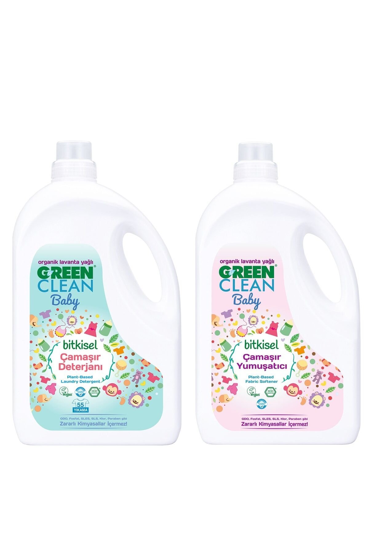 Green Clean Baby Bitkisel Çamaşır Deterjanı ve Yumuşatıcı Lavanta Yağlı 2750 ml