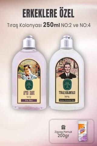 Eyüp Sabri Tuncer Tıraş Kolonyası No:2, No:4 ve Zigzag Pamuk 200 gr