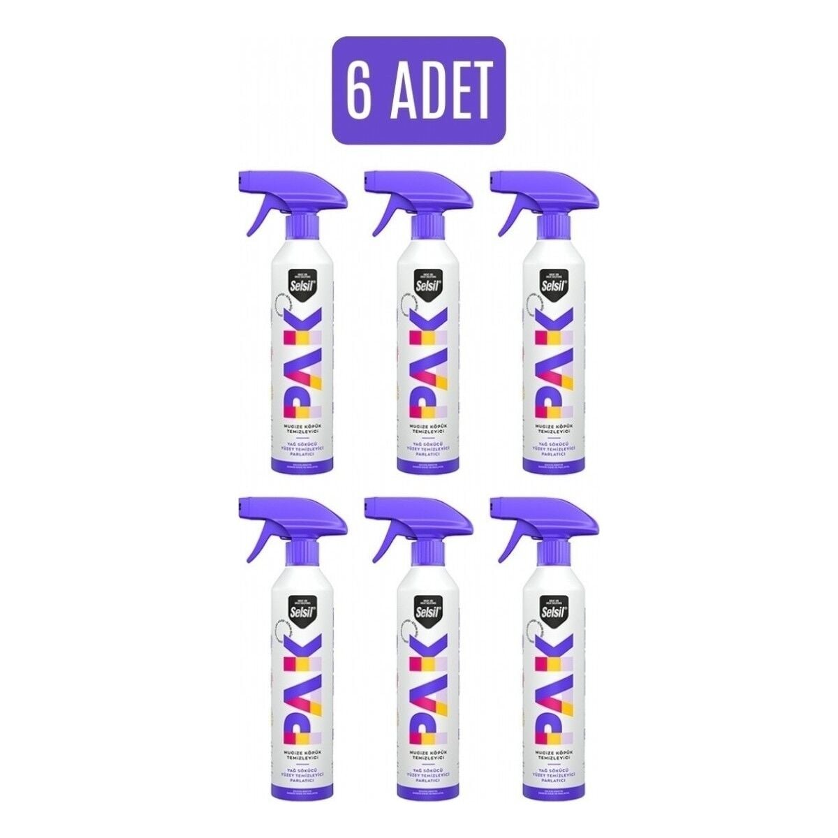 Selsil Selsil Pak Mucize Köpük Temizleyici Sprey 6'lı 500 ml