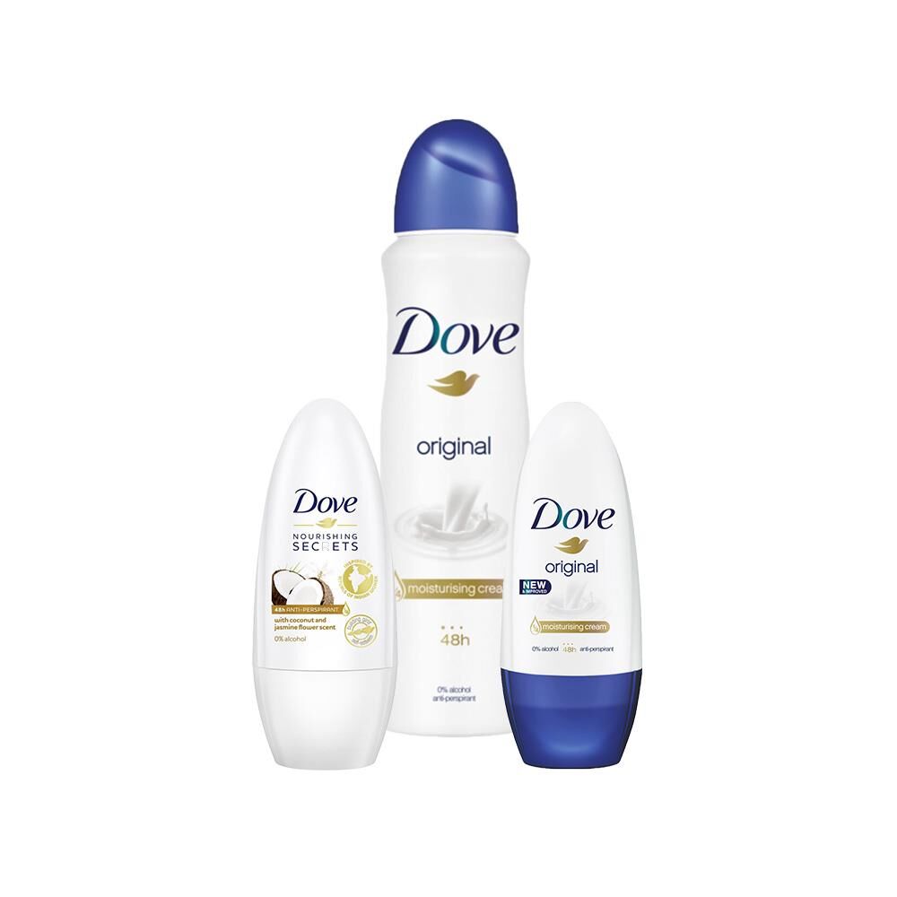 Dove Roll-On ve Sprey Deodorant Original, Roll-On Hindistan Cevizi ve