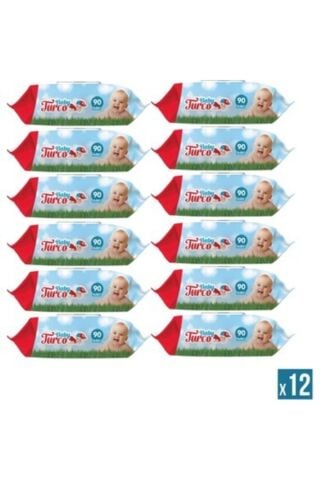 Baby Turco Islak Mendil 90 Lı 12 Adet