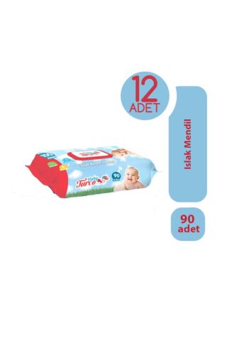 Baby Turco Islak Mendil 90 Lı 12 Adet