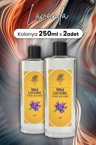 Rebul Lavanta Cam Şişe Kolonya 250 ml x 2 Adet