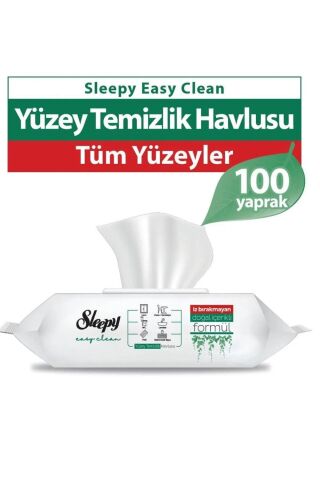 Sleepy Easy Clean Yüzey Temizlik Havlusu 100' lü x 4 Adet