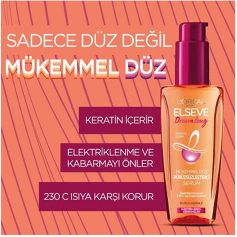 Elseve Dream Long Mükemmel Saç Serumu Yağ 100ml + Mucizevi Canlandırıcı 100 Ml 2 Li ve ROSIE