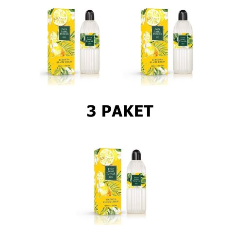 Eyüp Sabri Tuncer Klasik Limon Kolonyası 80 Derece Pet Şişe 400 ml x 3