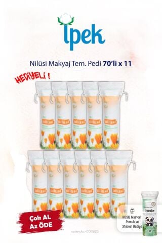 Nilüsi 70'li x 11 Makyaj Tem. Pamuğu ve Rosie