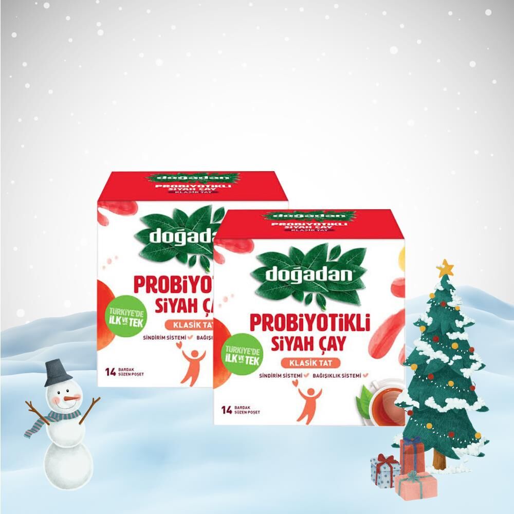 Doğadan Yılbaşı Paketi Probiyotikli Siyah Çay Klasik Tat 14' lü x 2