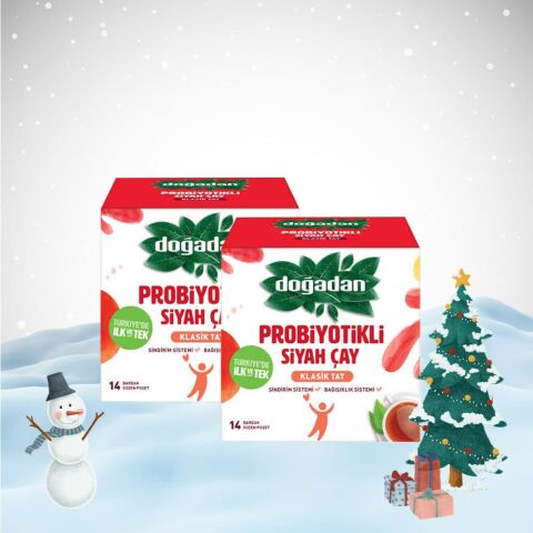 Doğadan Yılbaşı Paketi Probiyotikli Siyah Çay Klasik Tat 14' lü x 2