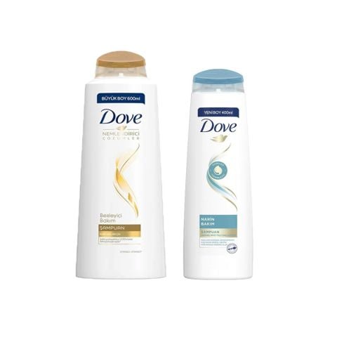 Dove Bakım Şampuanı Nemlendirici & Besleyici ve Narin Bakım Hassas Saçlar