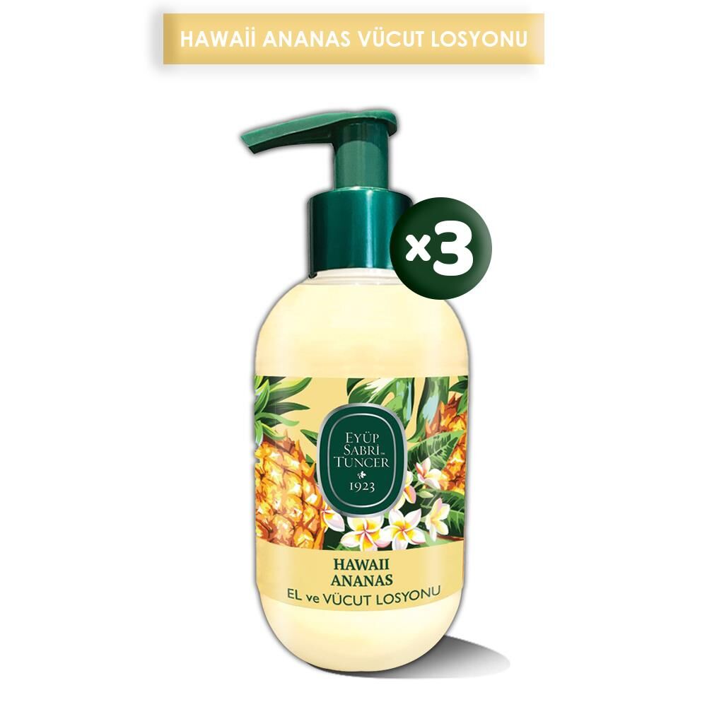 Eyüp Sabri Tuncer Hawaii Ananas El ve Vücut Losyonu 280 ml x 3