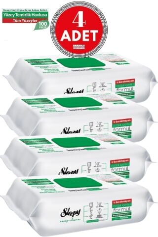 Yüzey Temizlik Havlusu 100 Yaprak 4 Adet