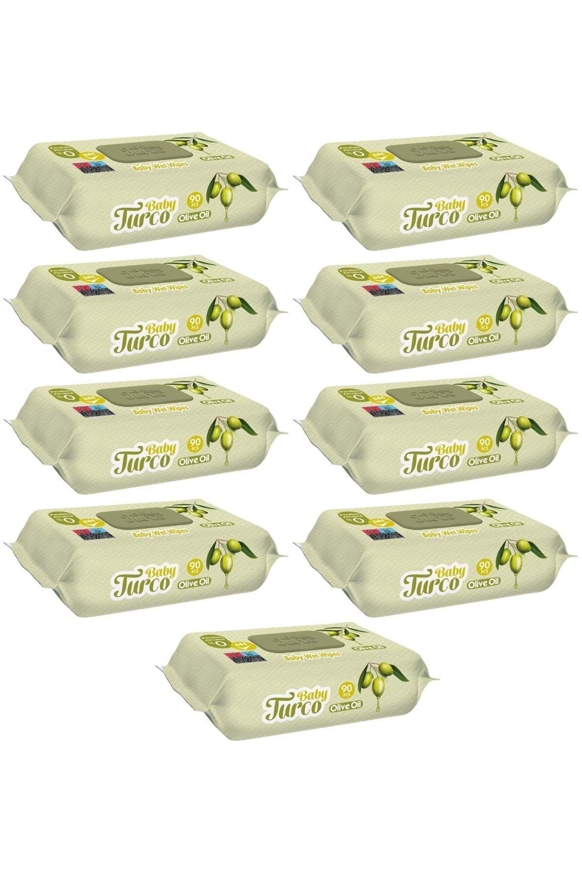 Baby Turco Turco Baby Islak Havlu 90'lı Zeytinyağlı X9 Adet