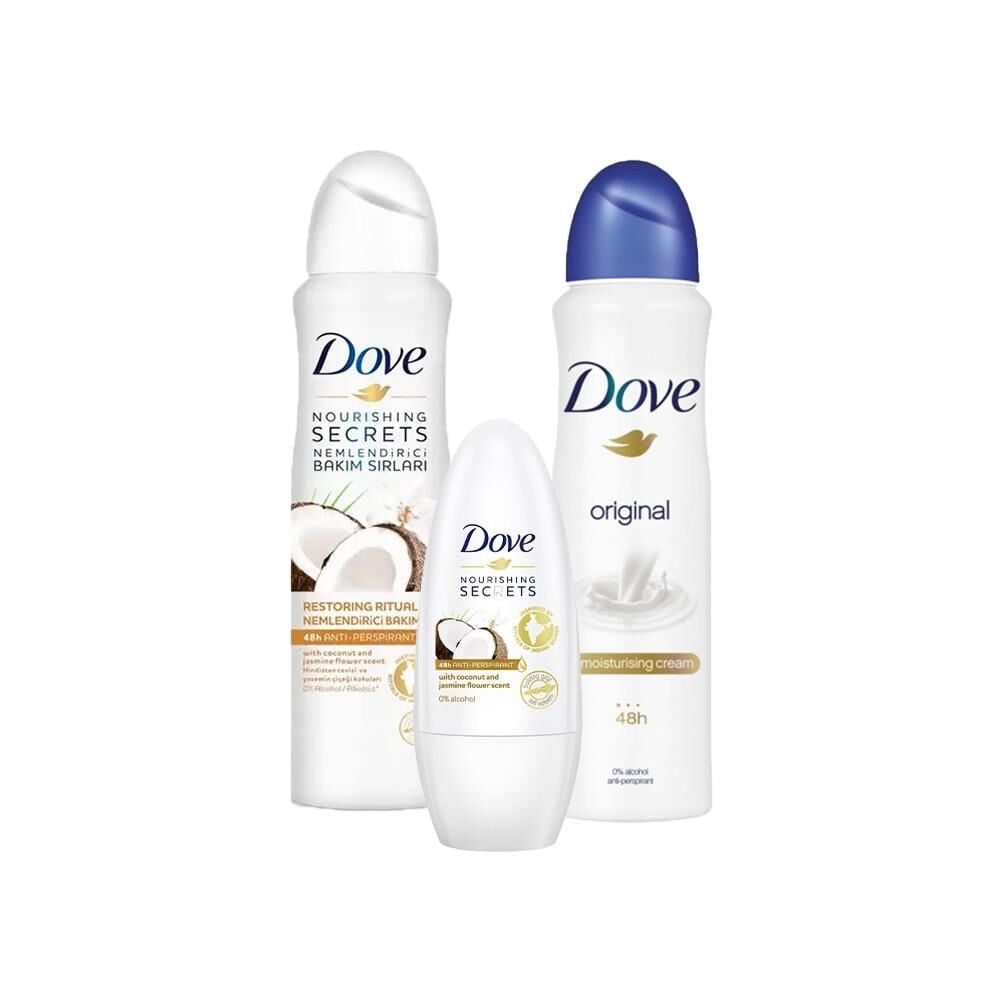 Dove Roll-On Hindistan Cevizi, Sprey Deodorant Hindistan Cevizi ve Original