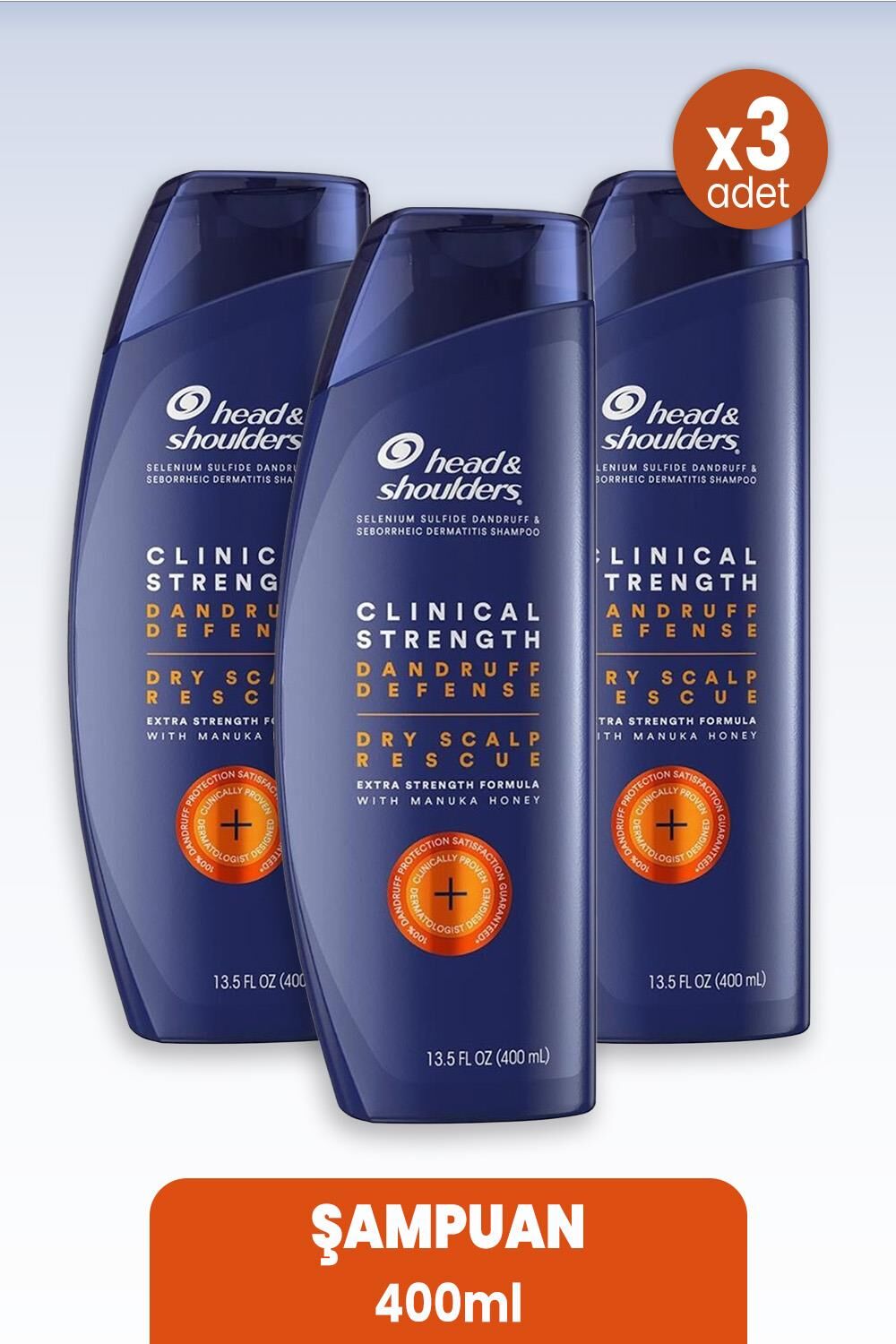 Head & Shoulders Clinical Strength Şampuan 400 ml x 3 Adet