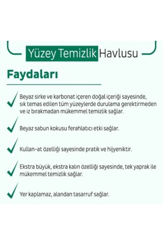 Easy Clean Yüzey Temizlik Havlusu 100 Yaprak x 5 Adet