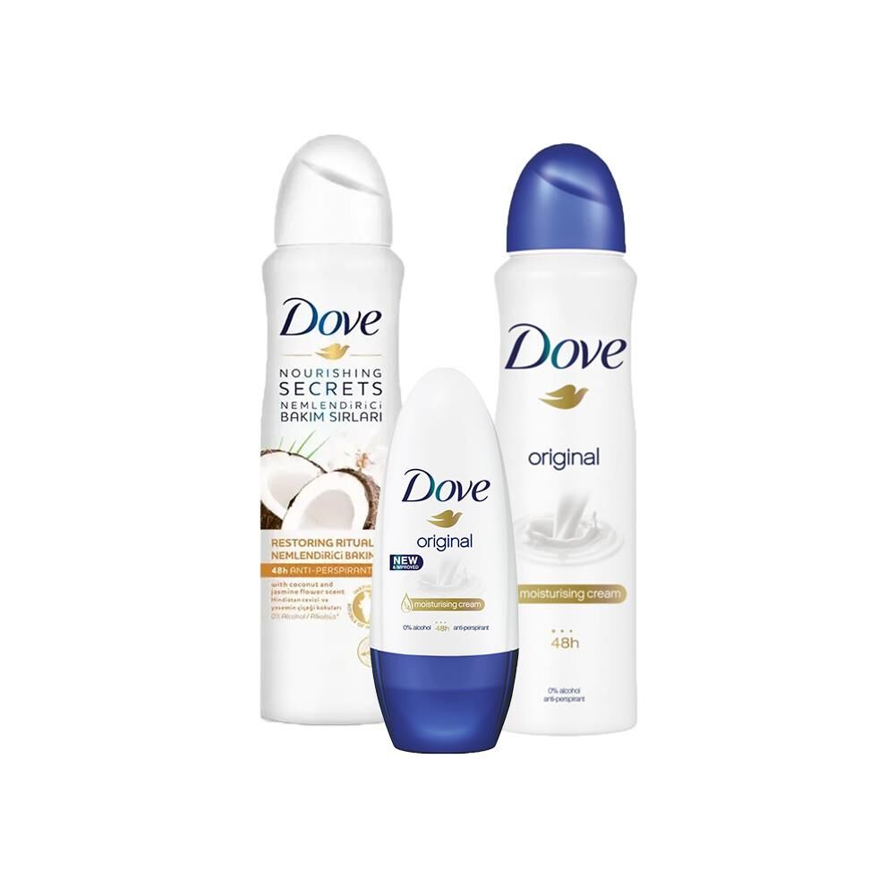 Dove Roll-On Original, Sprey Deodorant Hindistan Cevizi ve Original