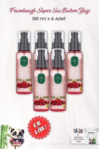 6 AL 5 ÖDE Eyüp Sabri Tuncer Frambuazlı Süper Saç Bakım Yağı 100 ml ve ROSIE