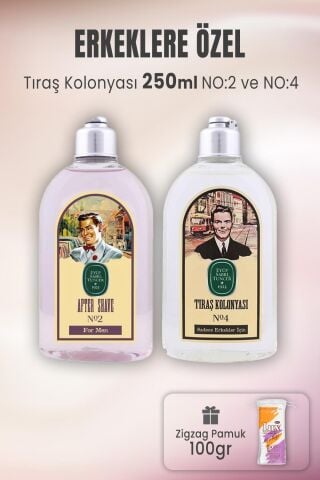 Eyüp Sabri Tuncer Tıraş Kolonyası No:2, No:4 ve Zigzag Pamuk 100 gr