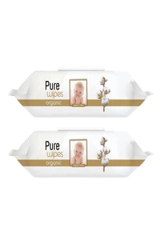 Pure Baby Organik Pamuklu 180 Yaprak (90x2) Islak Havlu