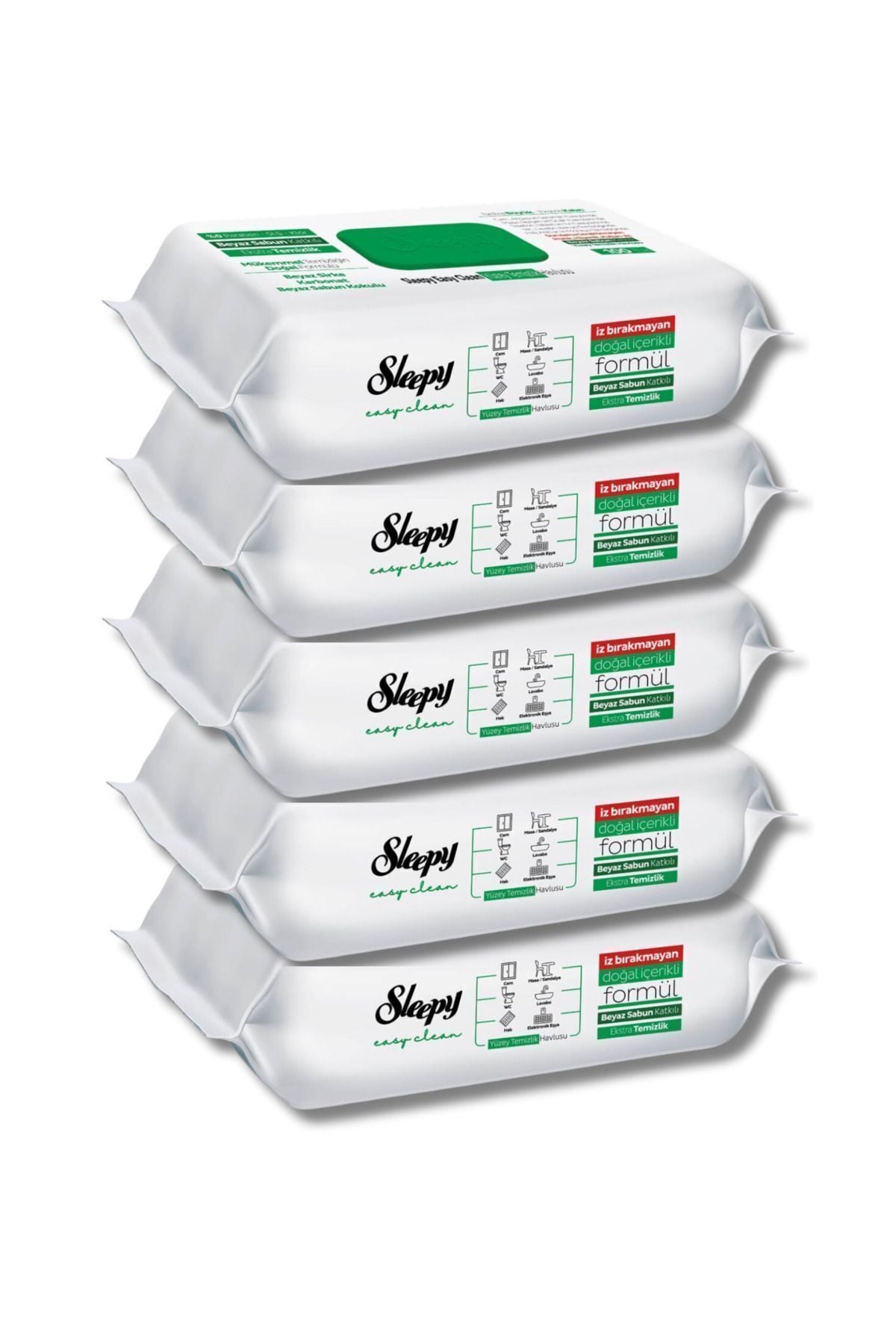 Easy Clean Beyaz Sabun Katkılı Yüzey Temizlik Havlusu 5x100 (500 YAPRAK)