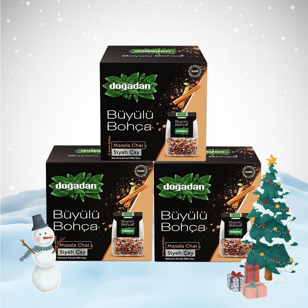 Doğadan Yılbaşı Paketi Büyülü Bohça Masala Chai 10'lu 22 G x 3