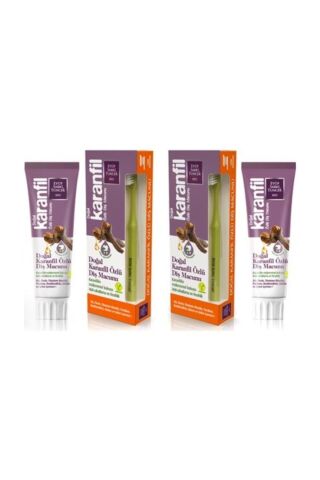 Eyüp Sabri Tuncer Doğal Karanfil Özlü Diş Macunu 75 ml + Diş Fırçası Hediyeli x 2 Adet