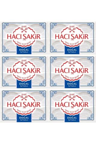 Hacı Şakir Kalıp Sabun 4'lü Doğal 600gr. X 6 Adet